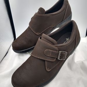 Eastland "Sherry" Women 11M Brown Leather Monk Buckle Round Toe Loafer